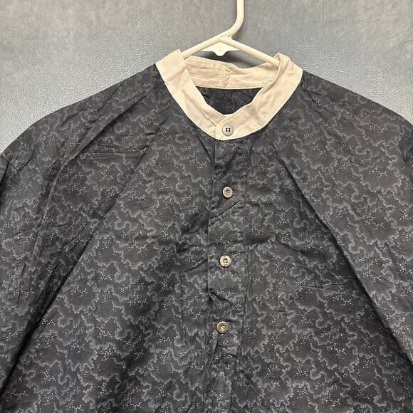 Boot Barn Henley Western Shirt Made in USA Design Country Rockabilly Long Sleeve - Picture 5 of 10